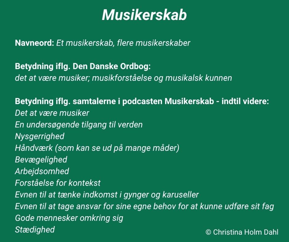 Musikerskab del 1